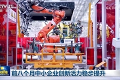 前八个月中小企业创新活力稳步提升
