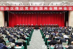自治区召开传达贯彻全国两会精神会议